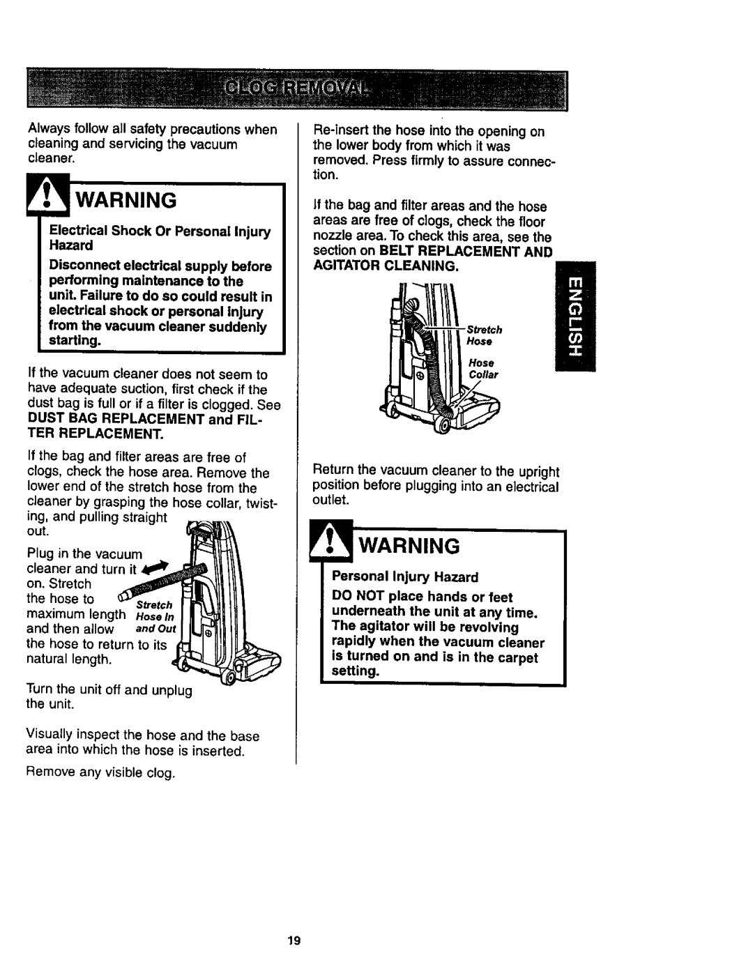 Kenmore 116.35622, 116.35623 owner manual Agitator Cleaning, TER Replacement, AndOut 