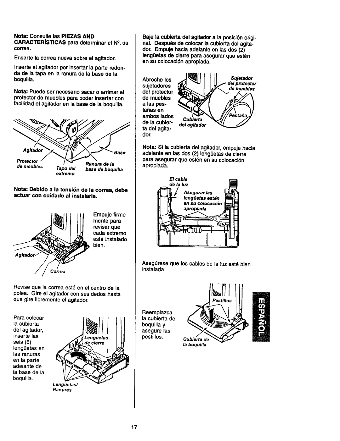 Kenmore 116.35622, 116.35623 owner manual Sujetador 