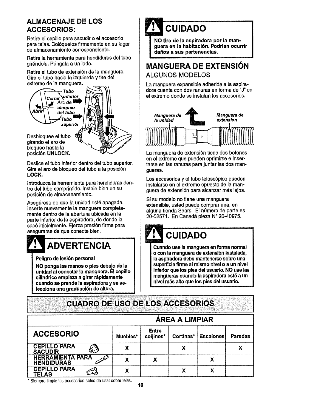 Kenmore 116.38412 owner manual CEPiLLO Para, Muebles, TEl.AS, Entre Coijines Cortlnas Escalones Parades 