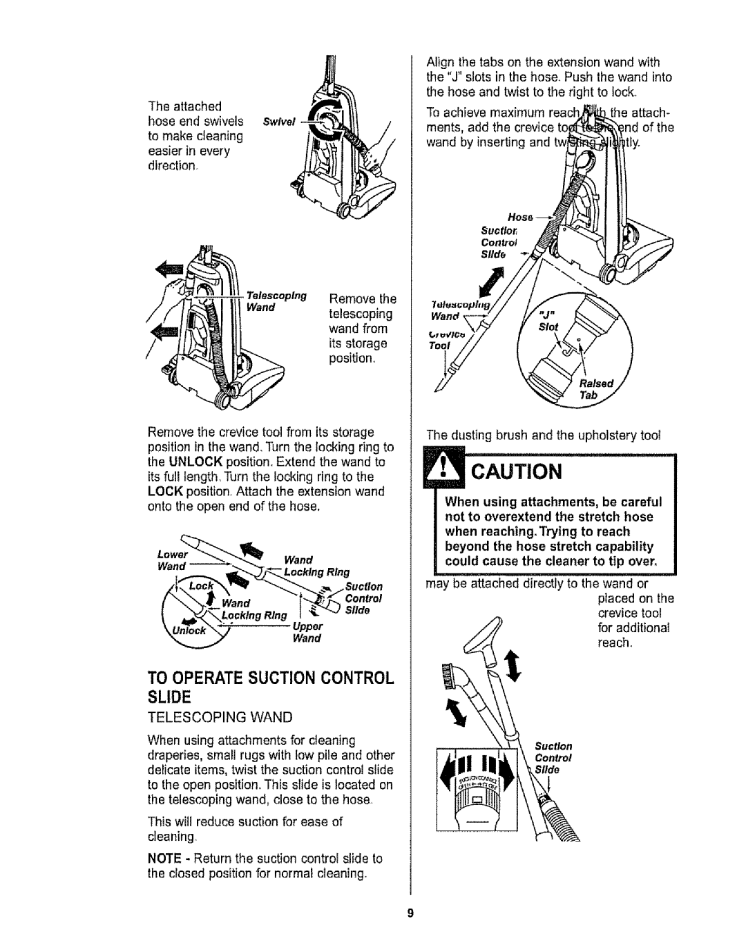 Kenmore 116.38412 owner manual Telescoping Remove, Wand 