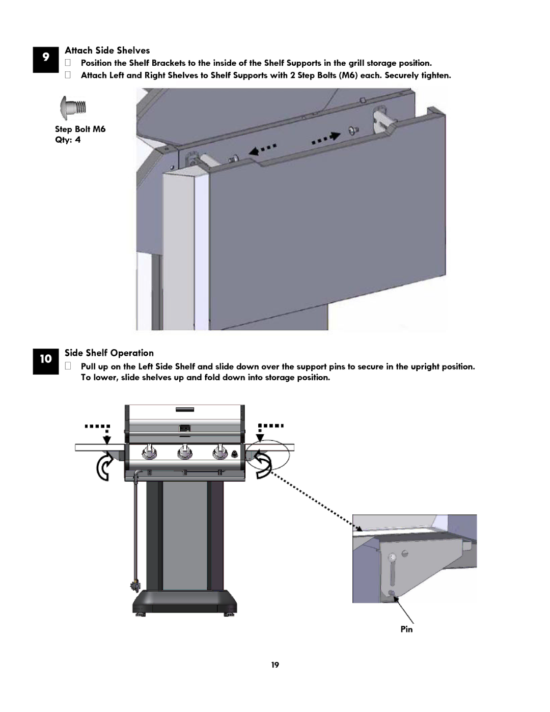 Kenmore 119.1614521 manual Attach Side Shelves, Side Shelf Operation 