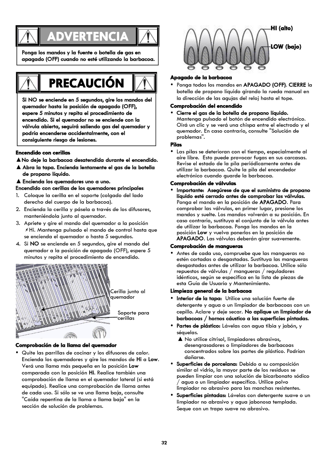 Kenmore 119.1614521 manual HI alto LOW bajo 