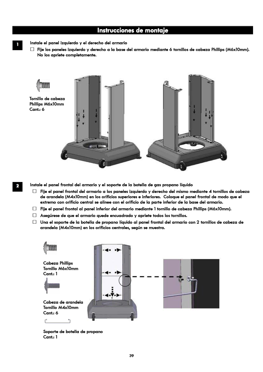 Kenmore 119.1614521 manual Instrucciones de montaje 