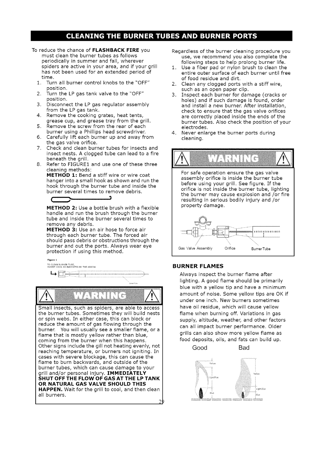 Kenmore 119.1623 manual Burner Flames 