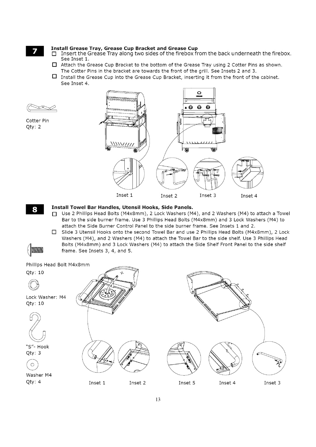 Kenmore 119.163018 manual Tray along, Xnstall Towel Bar Handles, Utensil Hooks, Side Panels 