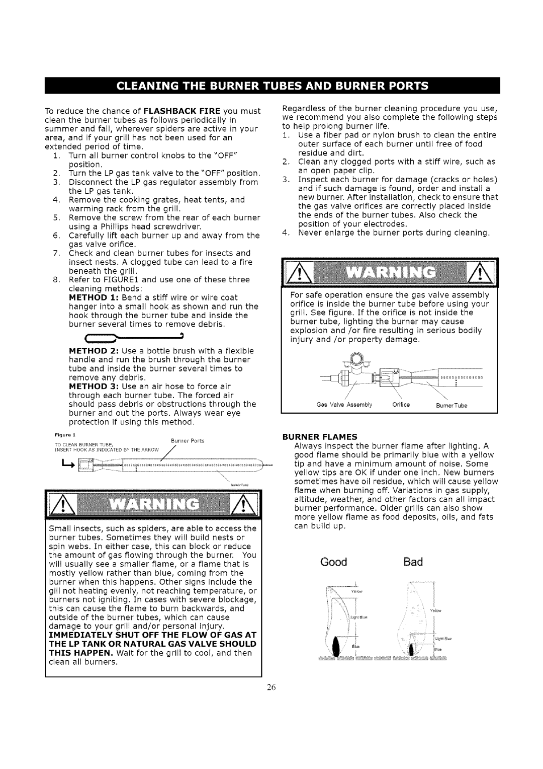 Kenmore 119.163018 manual To reduce the chance of Flashback Fire you must, Burner Flames 