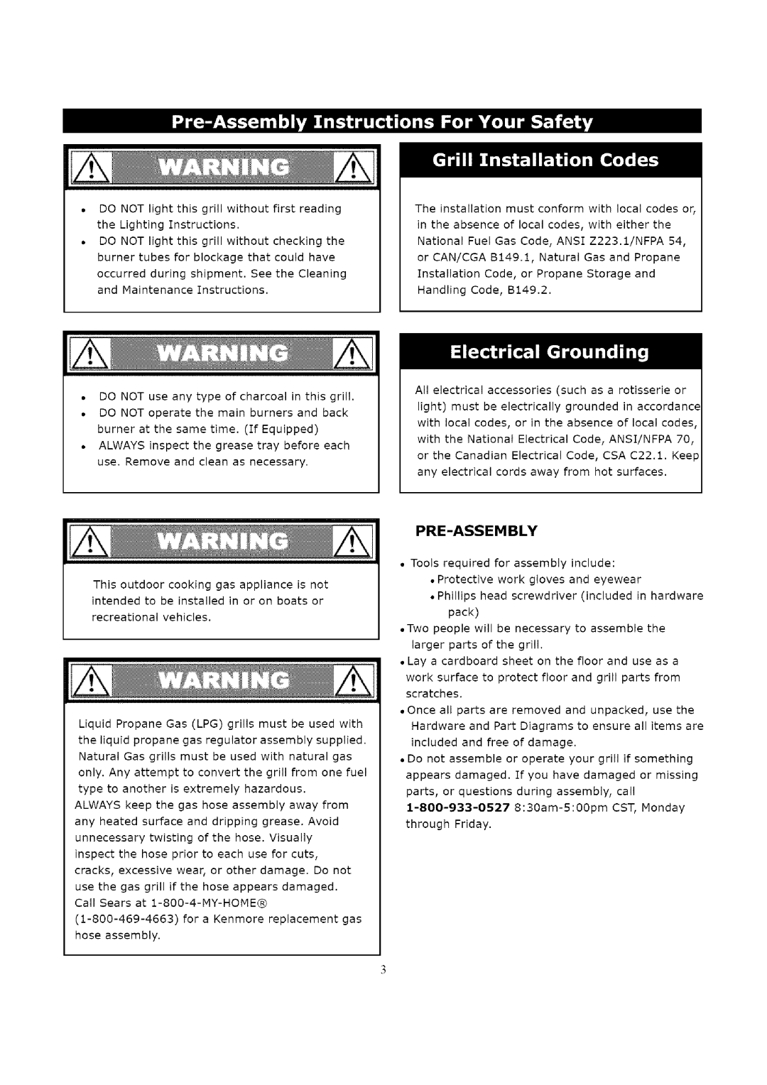 Kenmore 119.163018 manual Theinstallationmustconformwithlocalcodesor 