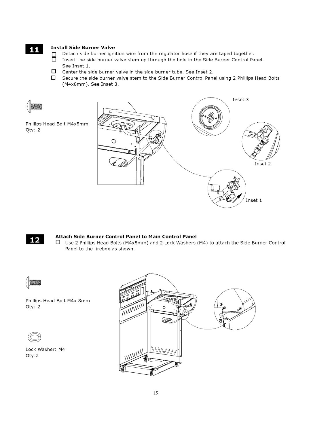 Kenmore 119.16312800 manual Install Side Burner Valve, Attach Side Burner Control Panel to Main Control Panel 