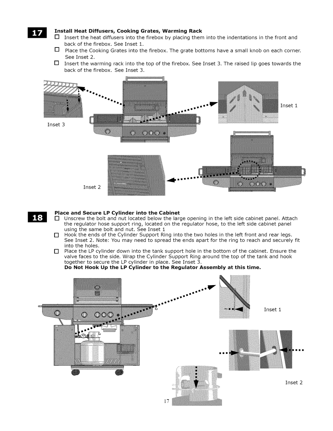 Kenmore 119.1643301 manual Install, Diffusers Cooking Grates, Warming Rack 