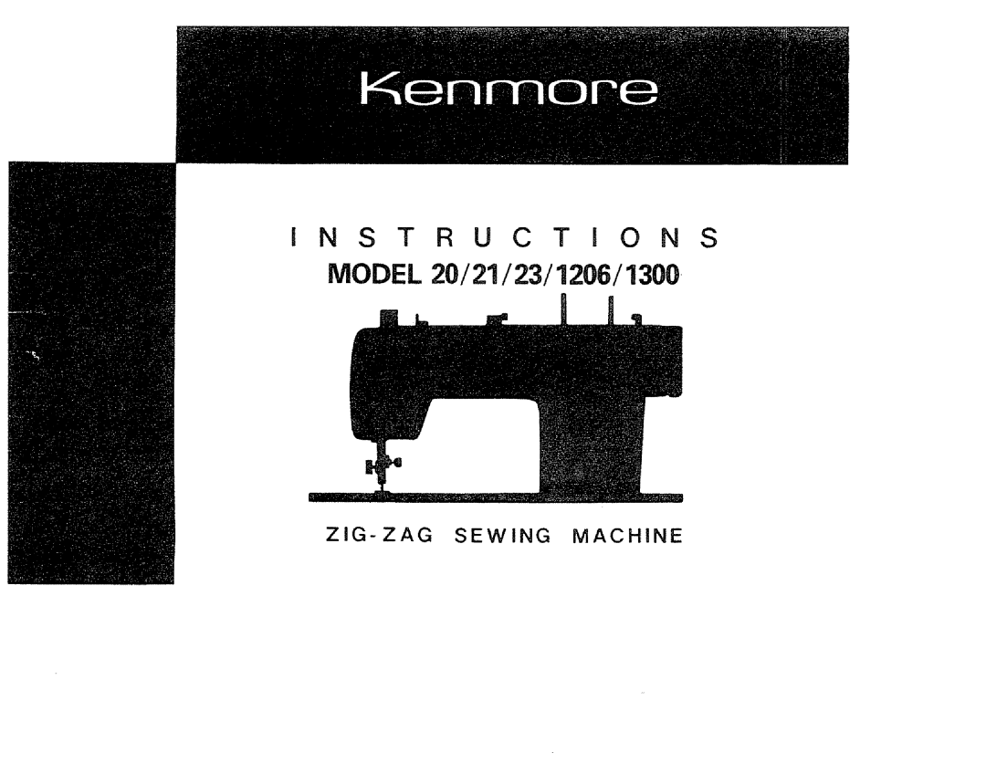 Kenmore manual Model 20/21 / 23/1206/1300 