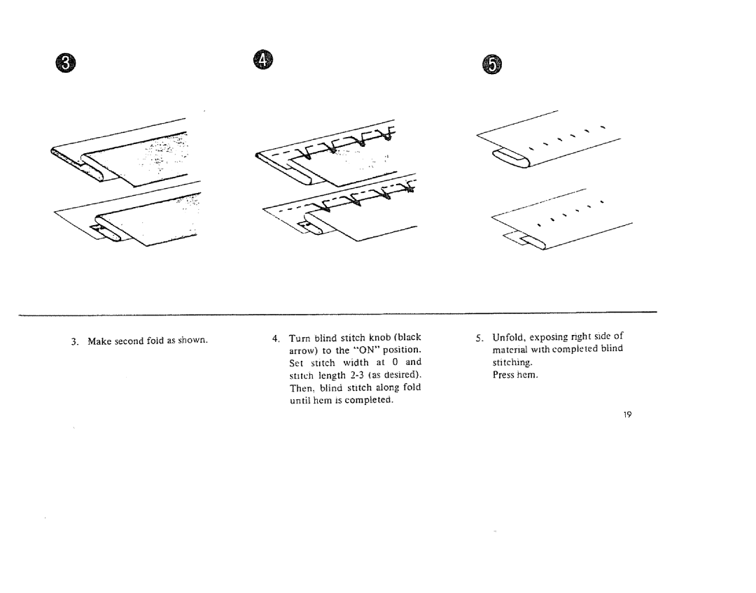 Kenmore 1206, 1300 manual Make second fold as shown Turn Blind 