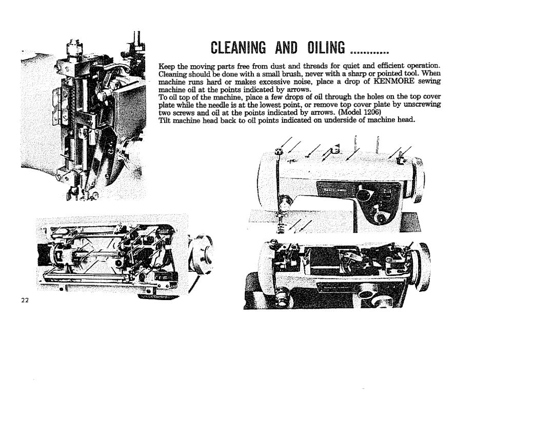 Kenmore 1300, 1206 manual CLEAHIHGAHDOILiHG 