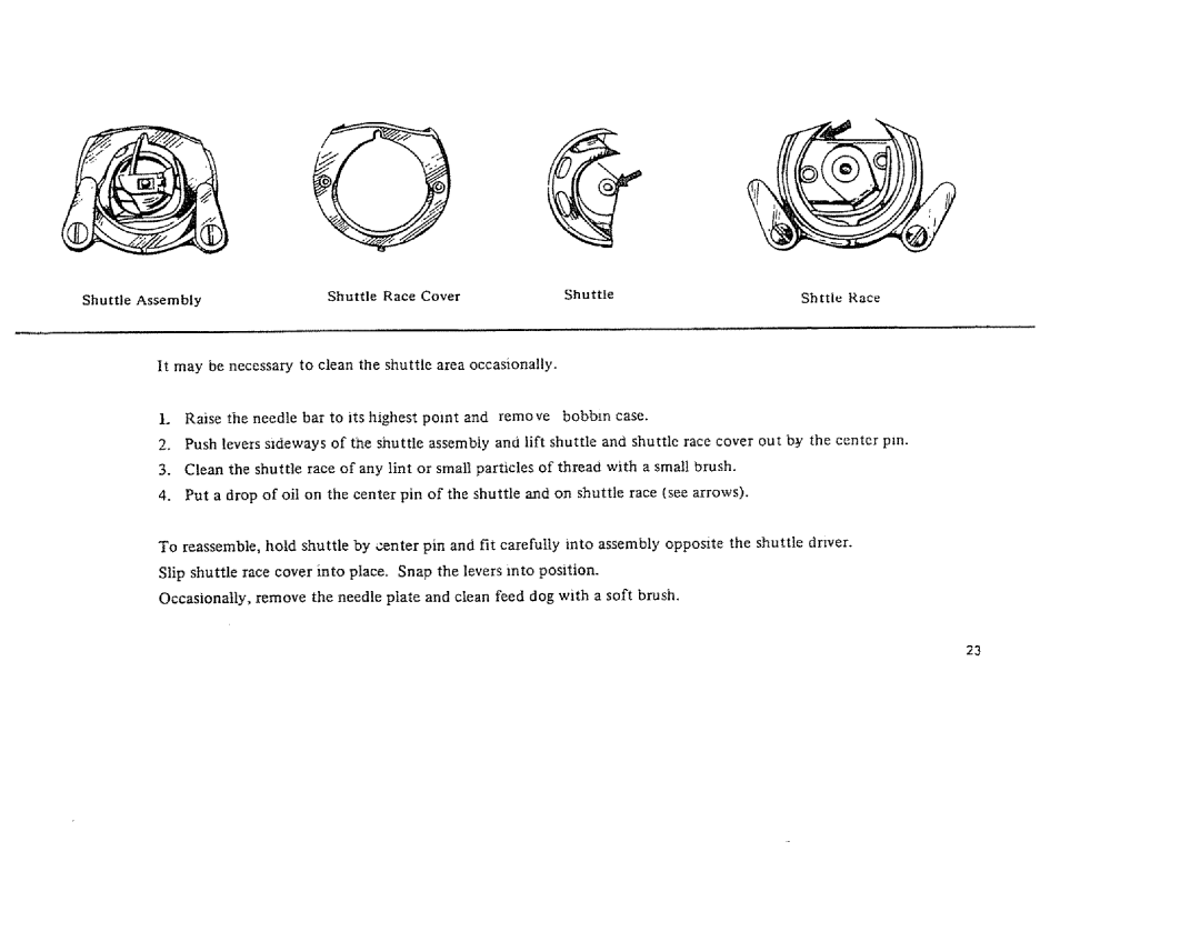 Kenmore 1206, 1300 manual ShuttleAssemblyShuttleRaceCover 