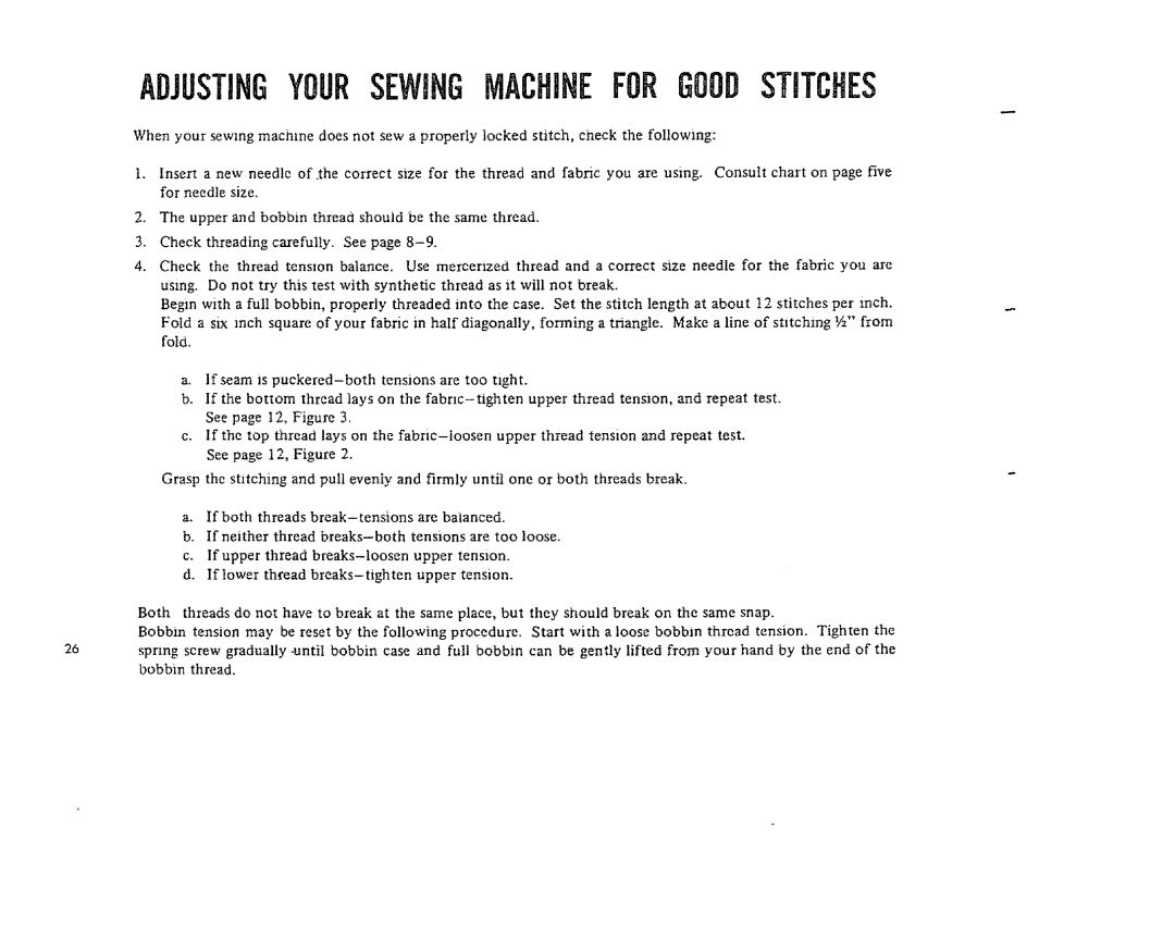 Kenmore 1300, 1206 manual Adjustingyoursewingmachiheforgoodstitches 