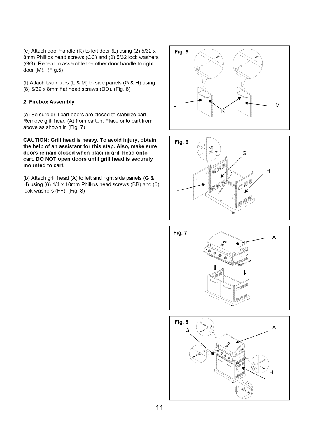 Kenmore 122.1613411 manual Firebox Assembly 