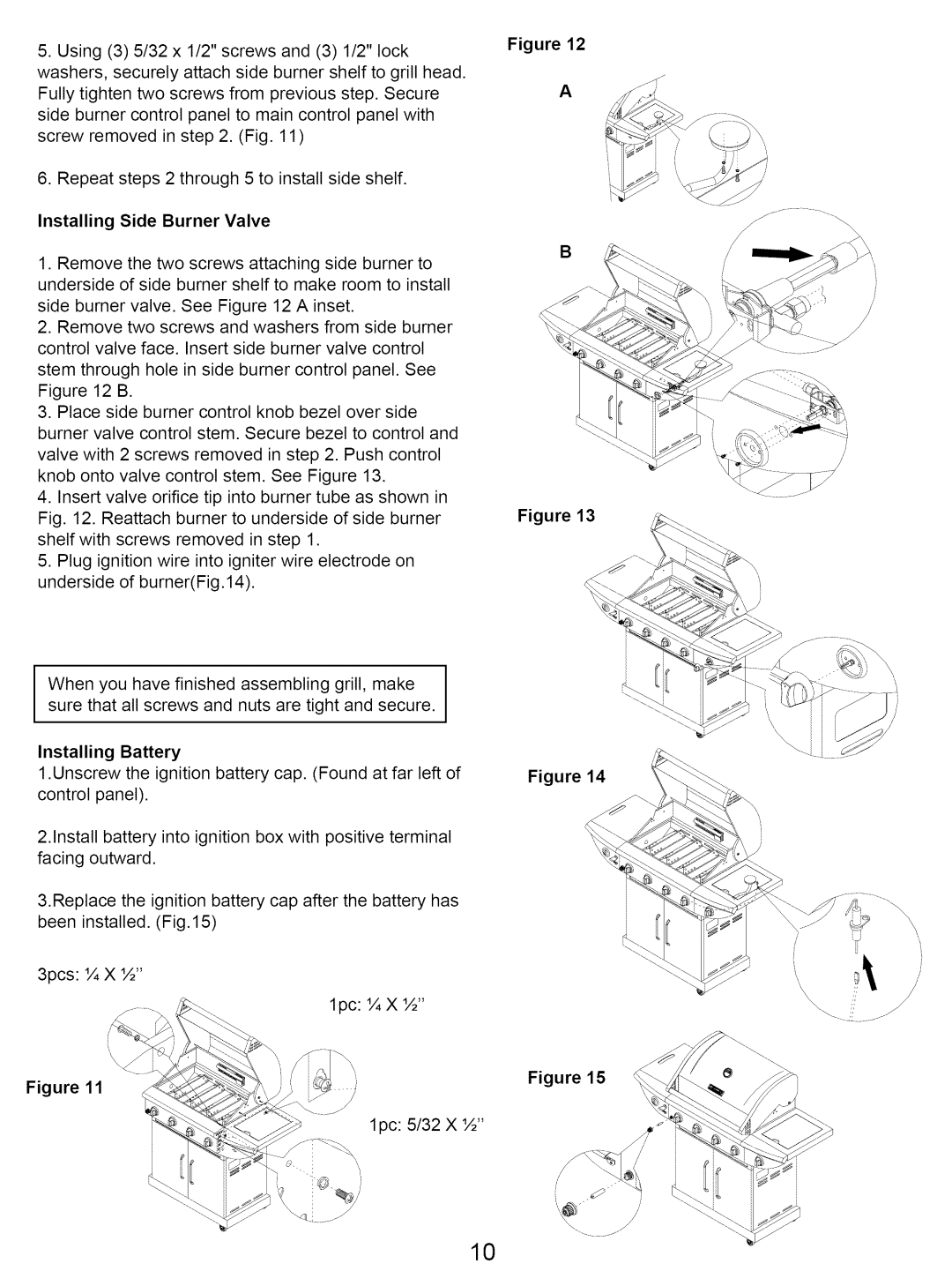 Kenmore 122.16641900 owner manual Installing Side Burner Valve 