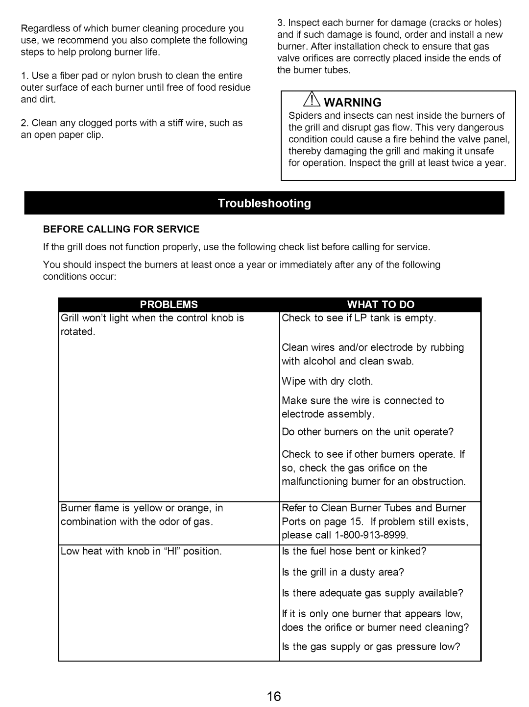 Kenmore 122.16641900 owner manual Before Calling for Service, Ivj riI/lO lelo 