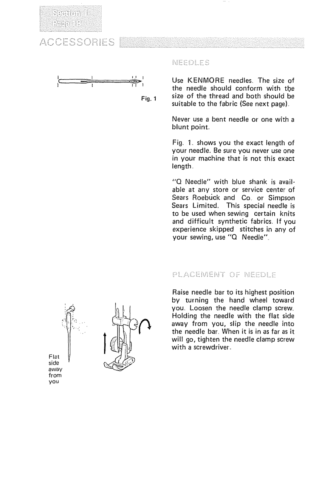 Kenmore 1232 manual Length 