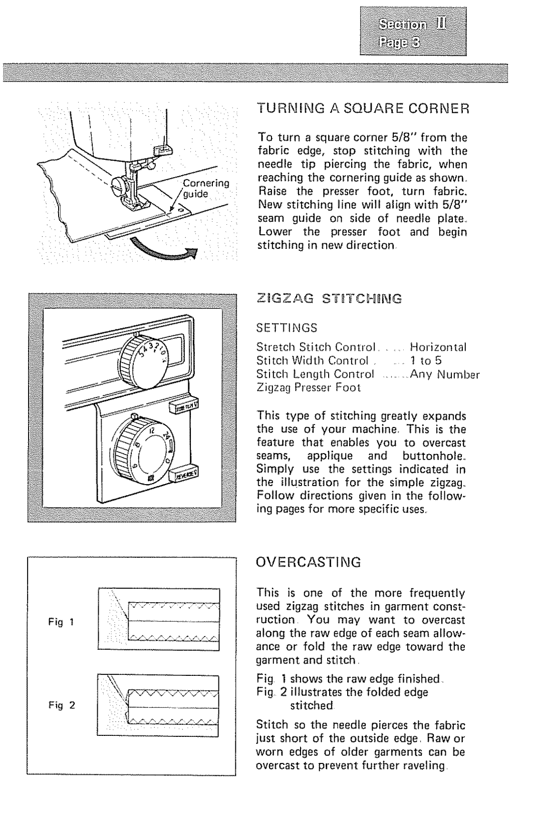 Kenmore 1232 manual Turning a Square Corner 