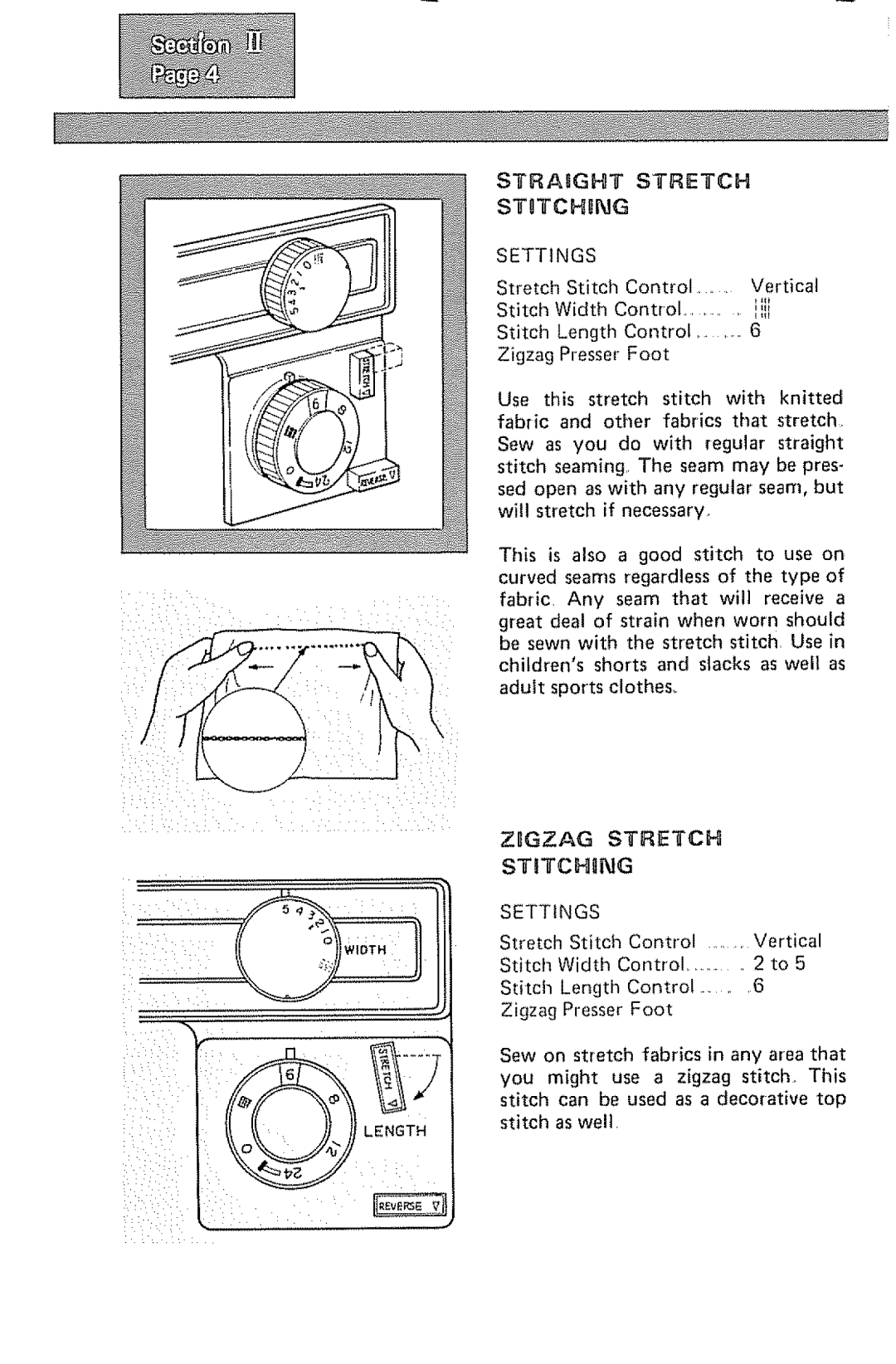 Kenmore 1232 manual STRAgGHT Stretch STgTCHING 