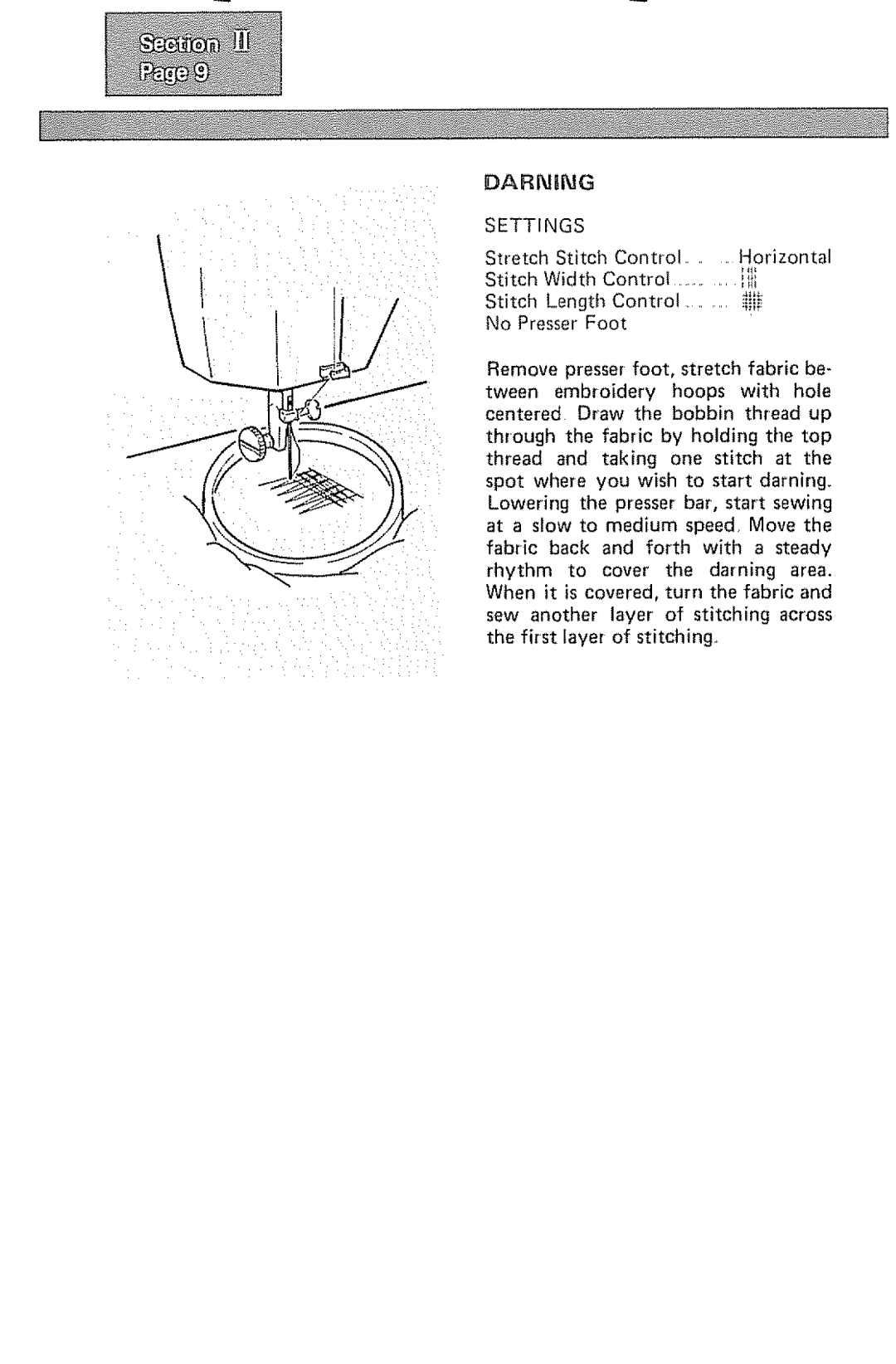 Kenmore 1232 manual Darnbpjg Settings 