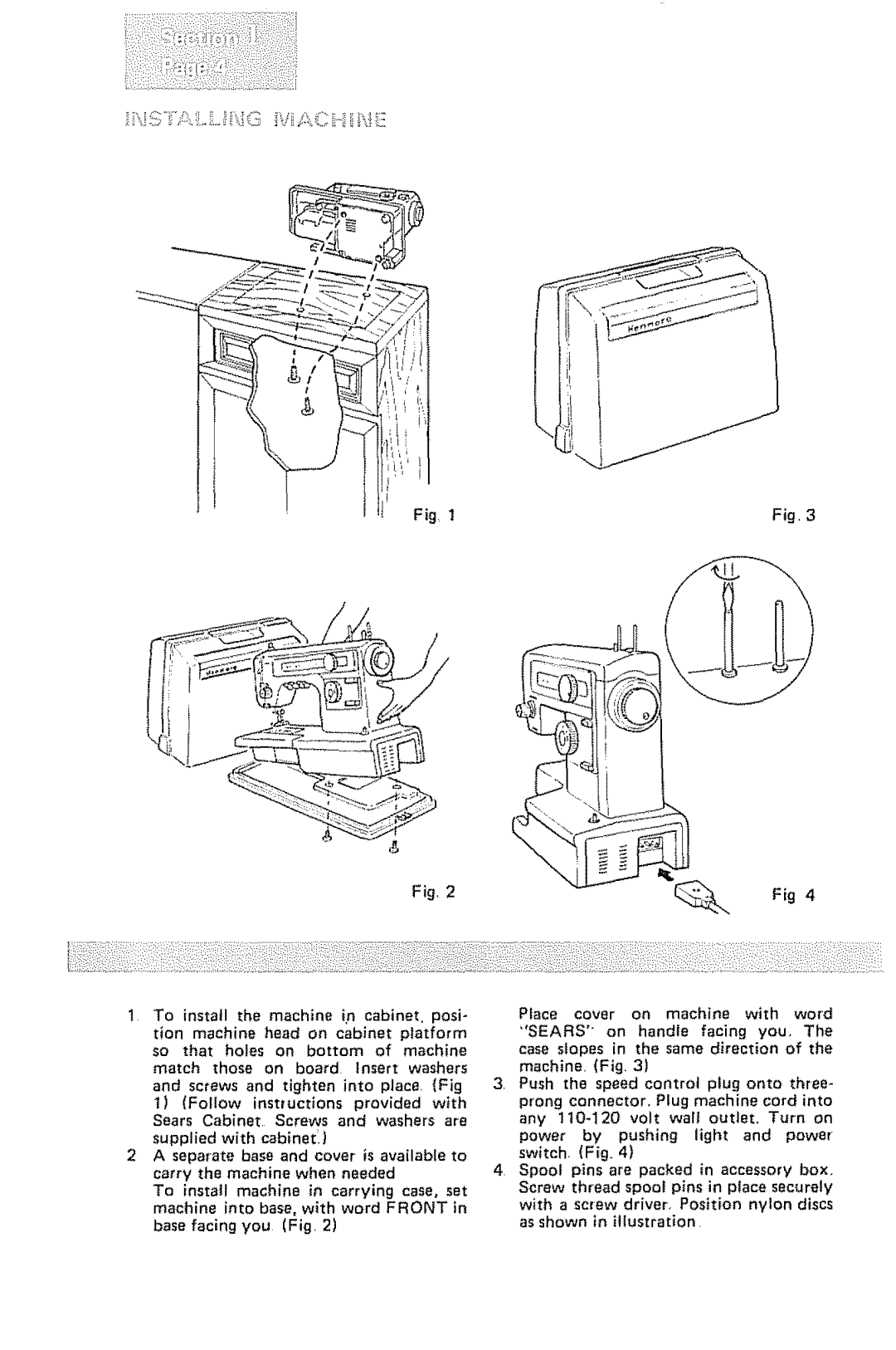 Kenmore 1232 manual Cover 