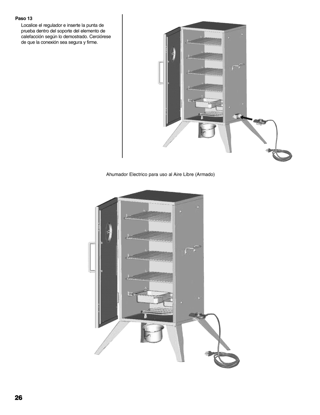 Kenmore 125.15885800 owner manual Ahumador Electrico para uso al Aire Libre Armado 