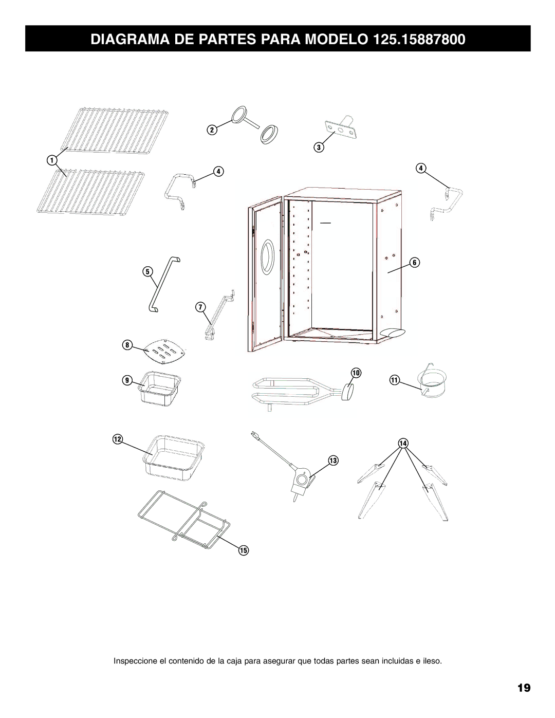 Kenmore 125.15887800 owner manual Diagrama DE Partes Para Modelo 