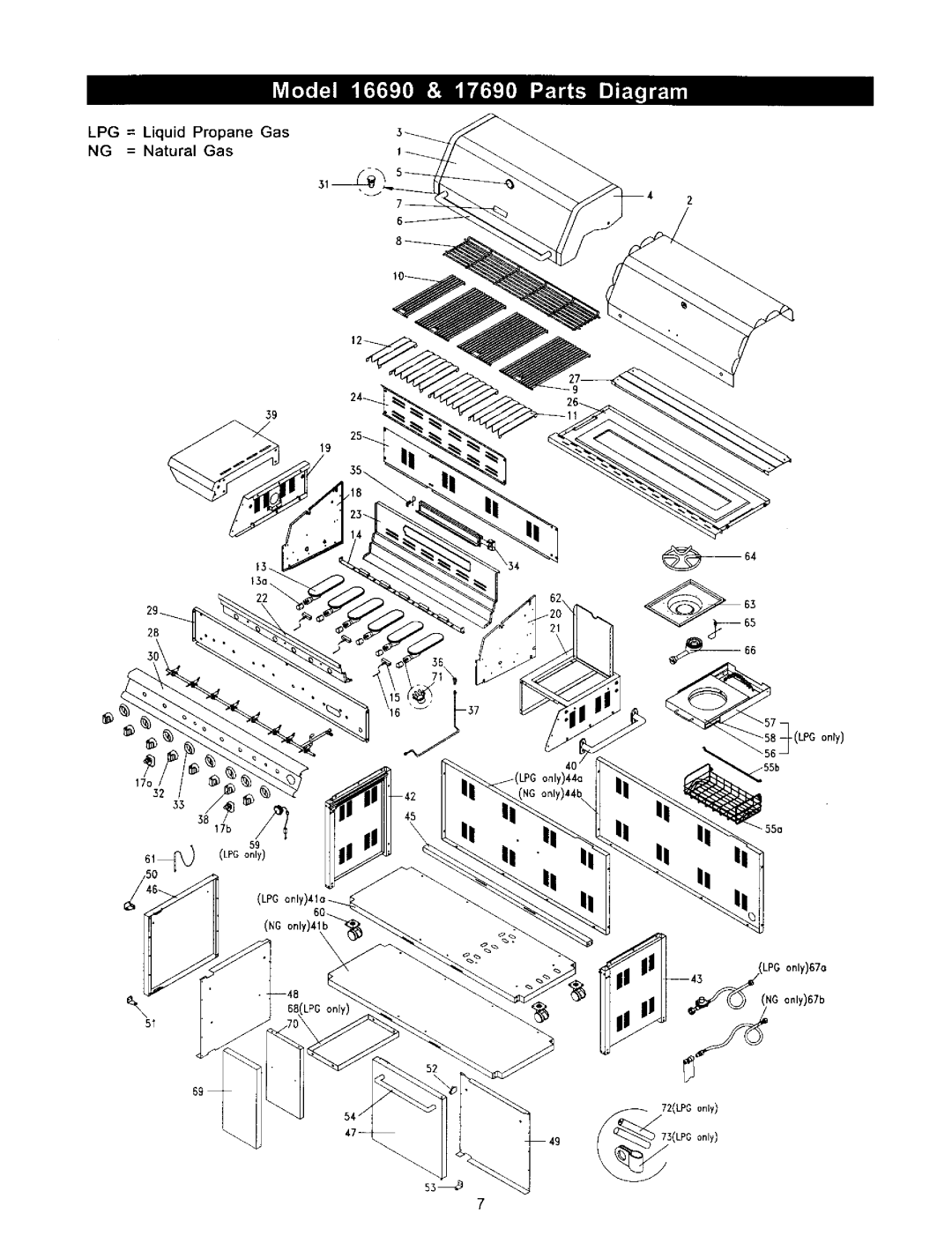 Kenmore 141 16690, 141 17690 owner manual LPG= Liquid Propane 