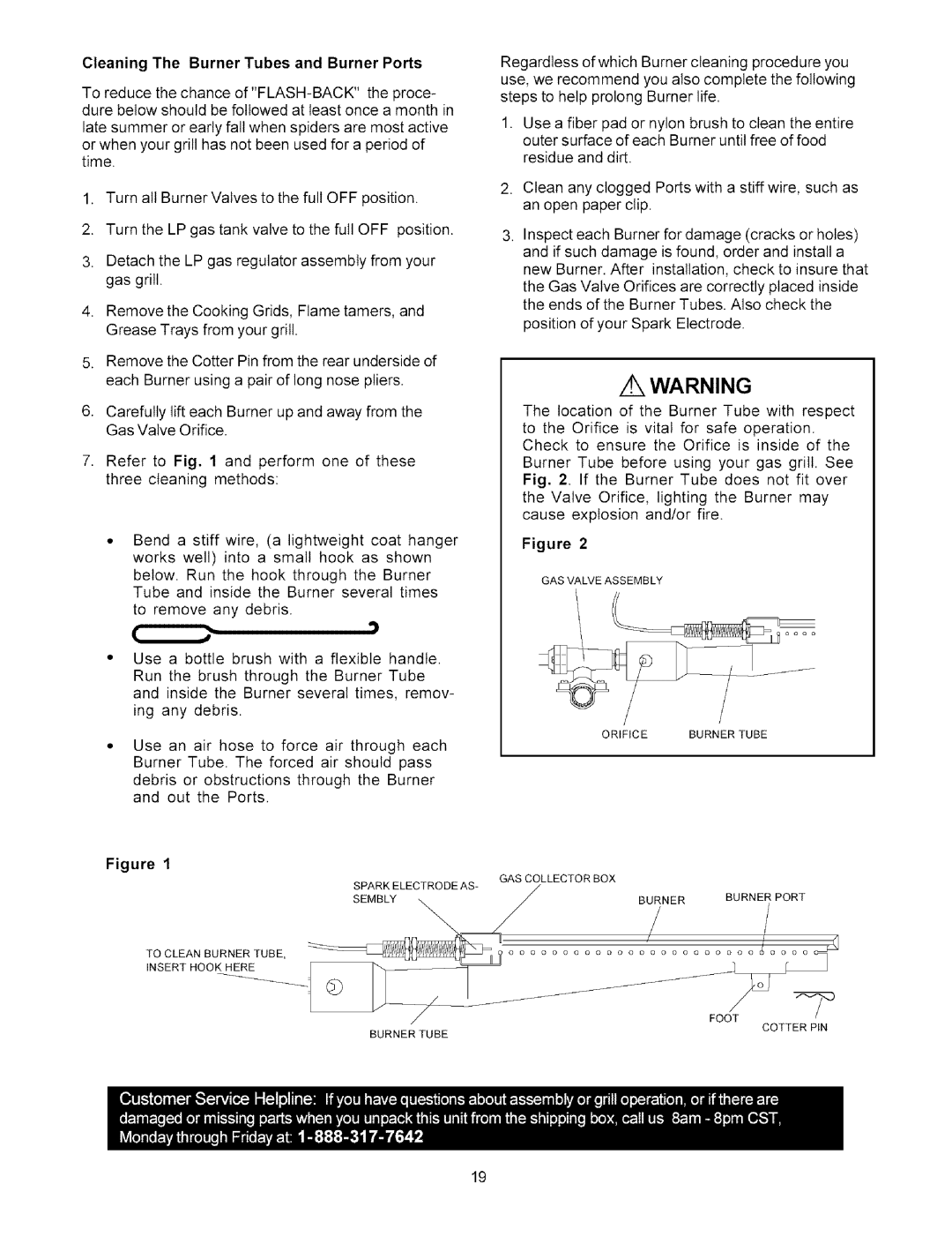 Kenmore 141.15227 owner manual Cleaning The Burner Tubes and Burner Ports 