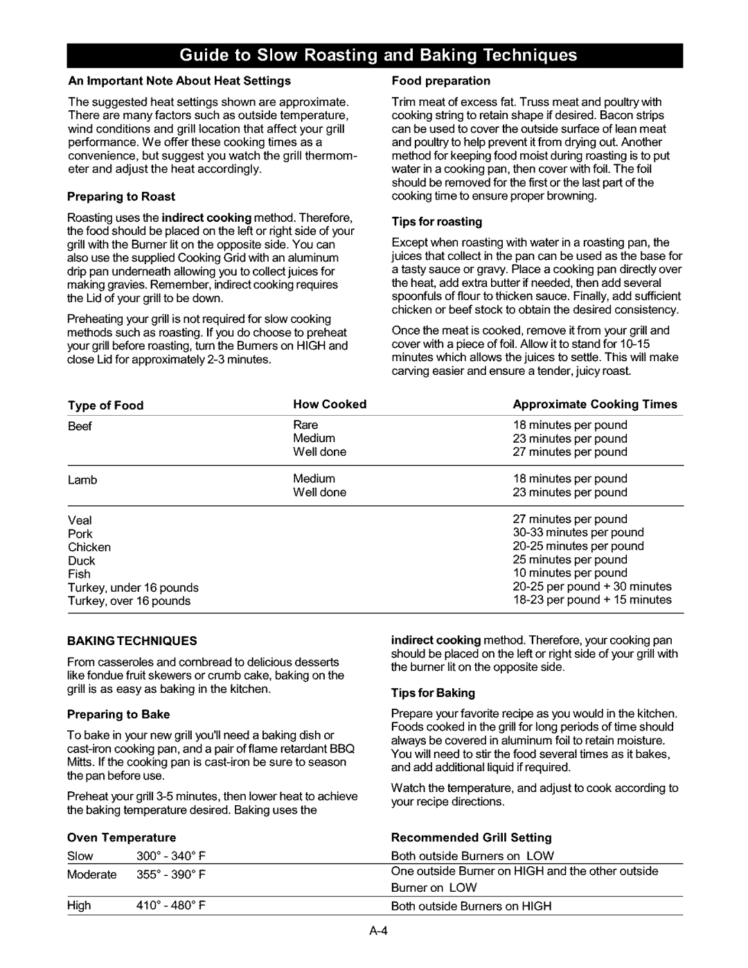 Kenmore 141.16223 owner manual Baking Techniques 