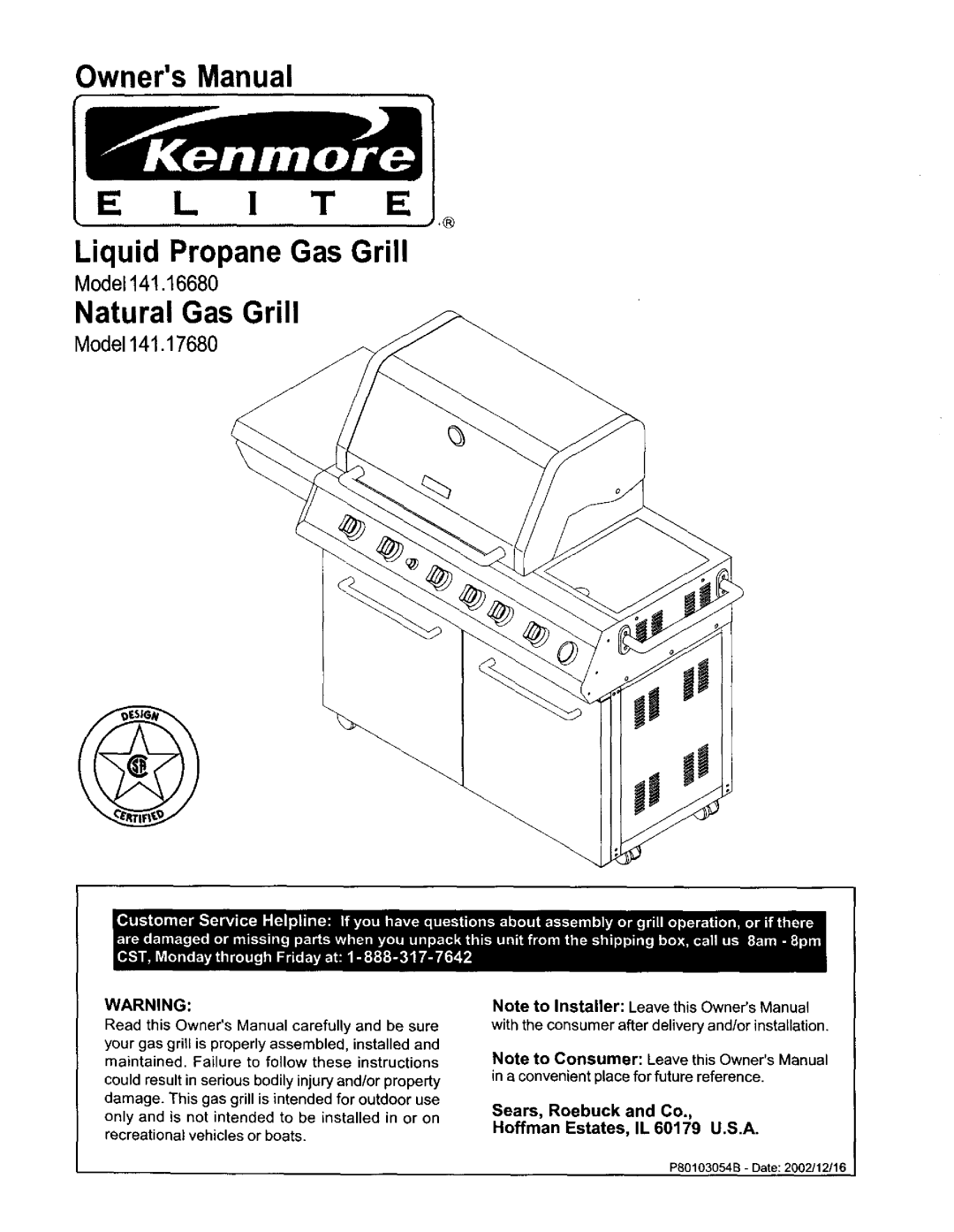 Kenmore 141.1668 owner manual I T E 