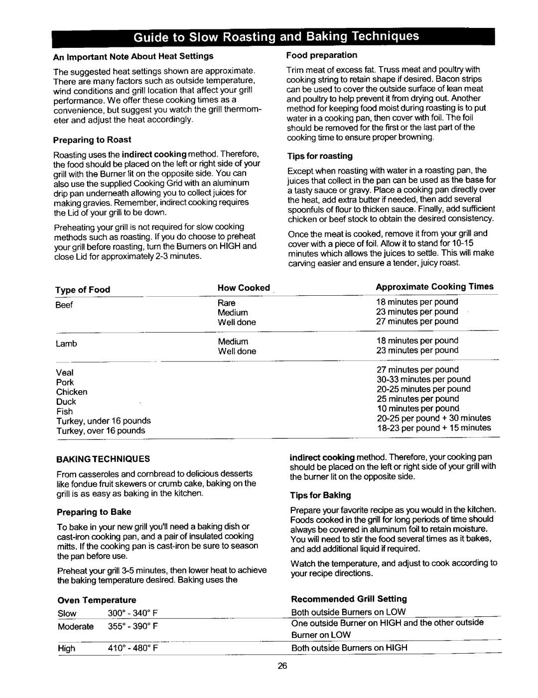 Kenmore 141.1668 owner manual Baking Techniques 