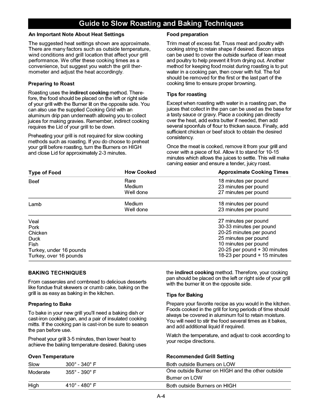 Kenmore 141.15337, 141.17337 owner manual Baking Techniques 