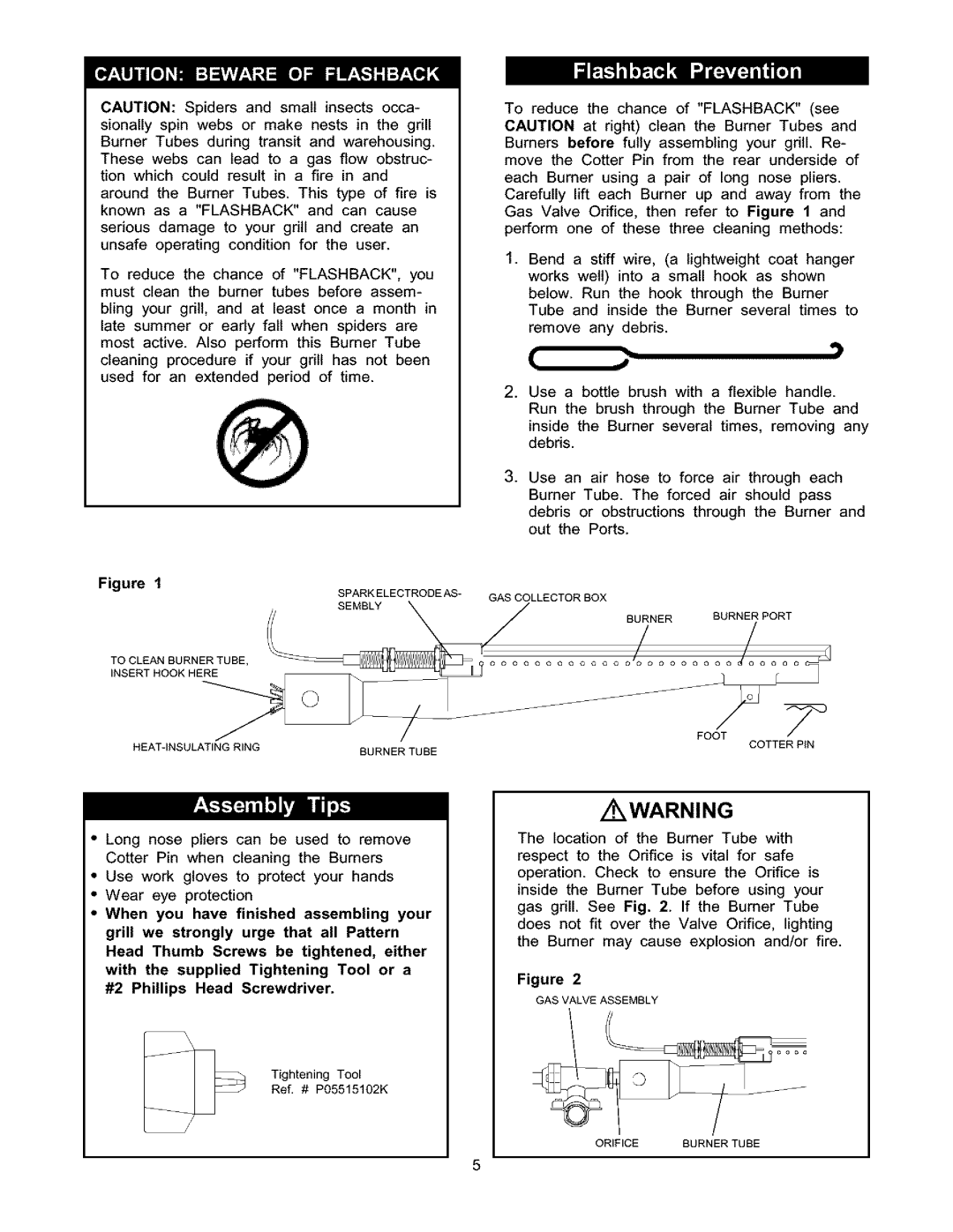 Kenmore 141.15337, 141.17337 owner manual Tightening Tool Ref. # P05515102K 