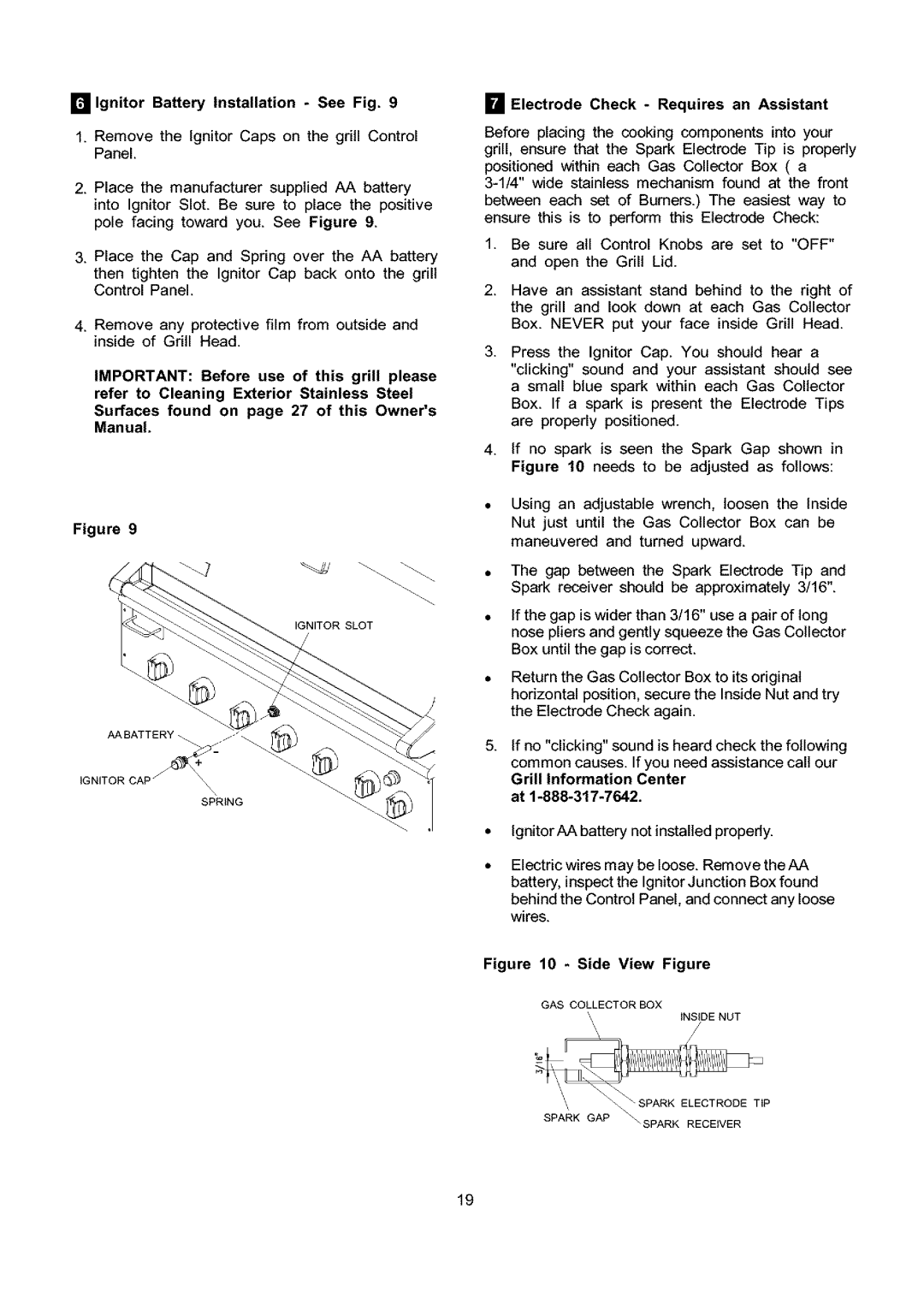 Kenmore 141.153373, 141.173373 owner manual Electrode Check Requires an Assistant, Side View Figure 