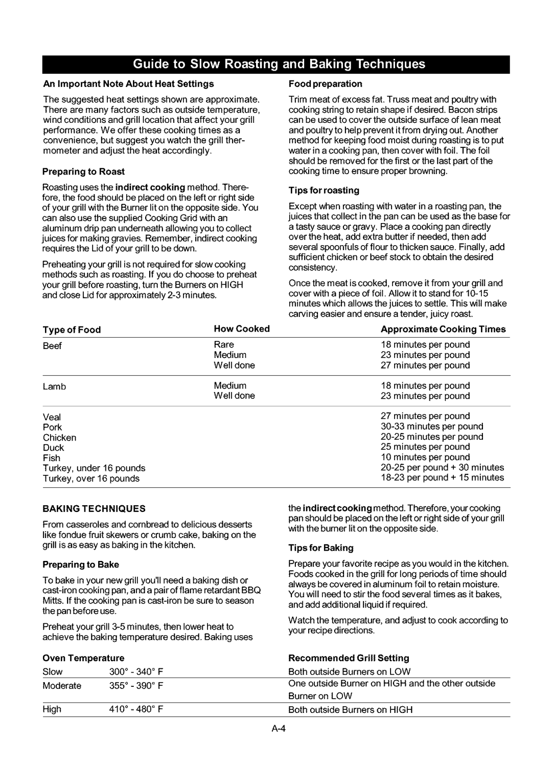 Kenmore 141.153373, 141.173373 owner manual Baking Techniques 