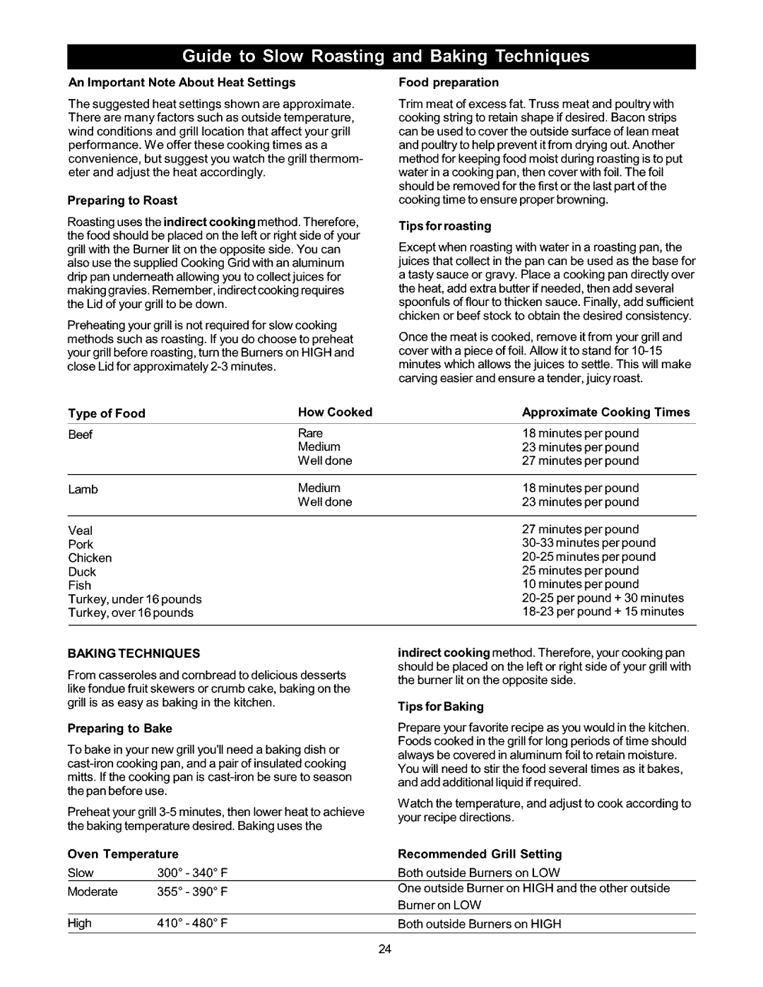 Kenmore 141.176801, 141.166801 owner manual Baking Techniques 