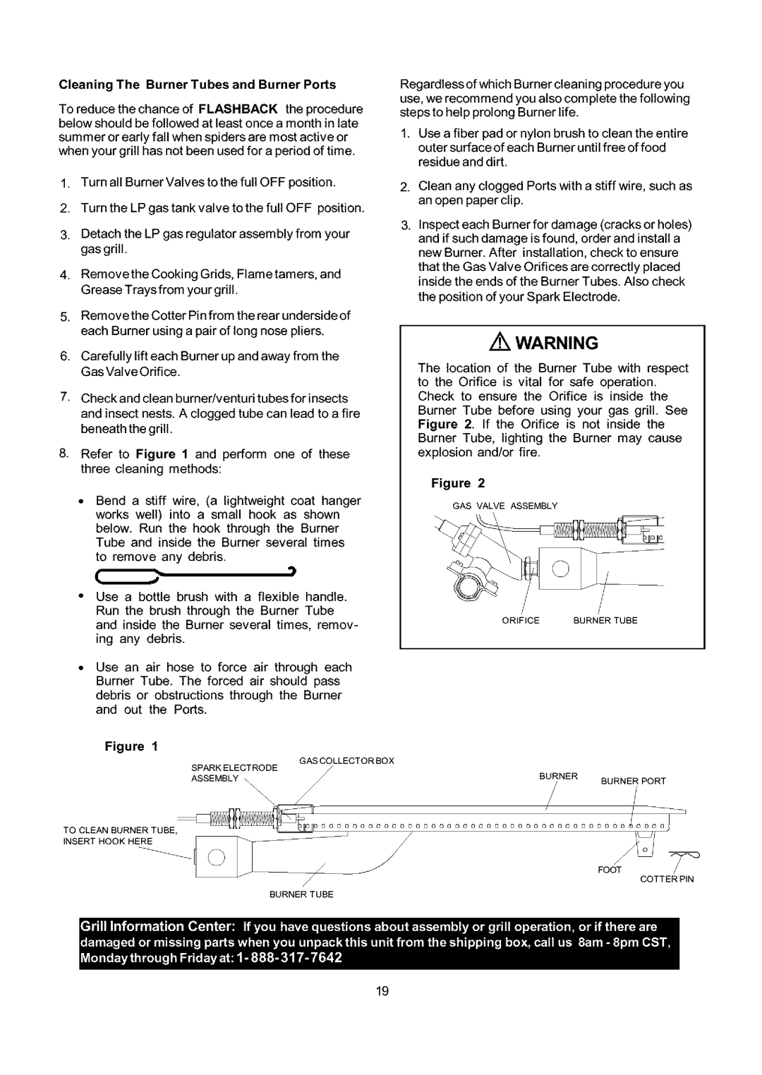 Kenmore 141.16681, 141.17681 owner manual Cleaning The Burner Tubes and Burner Ports 