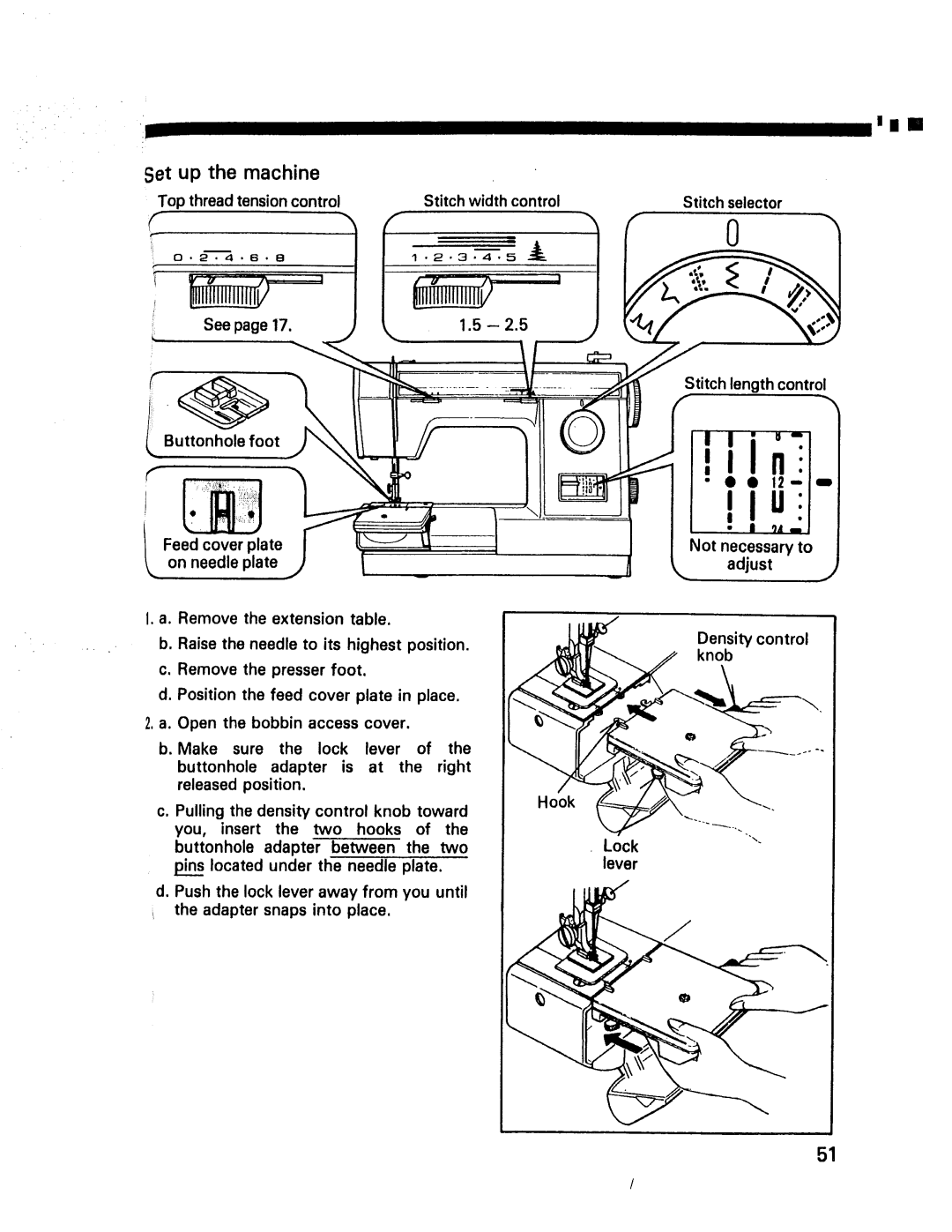 Kenmore 12551, 14502, 14501, 14572, 14401, 12621, 10101, 14571, 11101 owner manual Set up the machine, Nlnn 