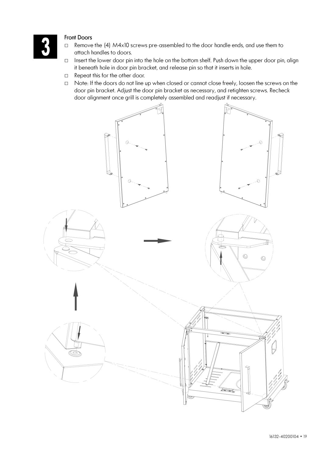 Kenmore 14616132110 manual Front Doors 