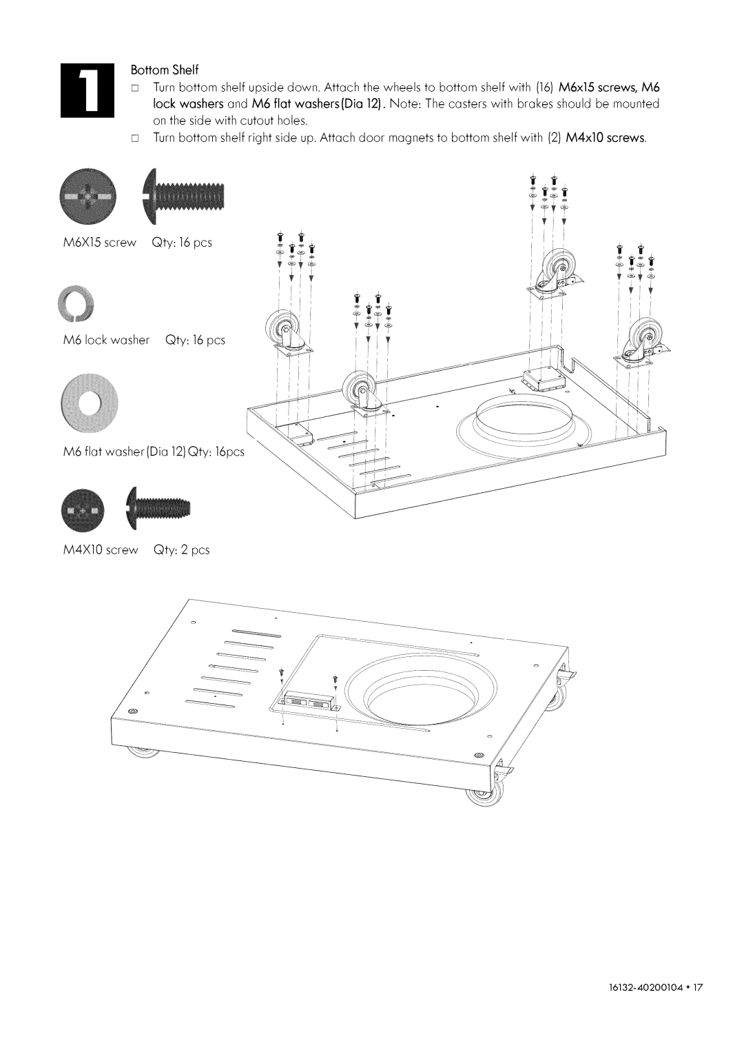 Kenmore 146.1613211, 146.1613311 manual MBX15 screw QW i6 pcs M6 lock washer M4XIO screw Qt¥2 pcs 