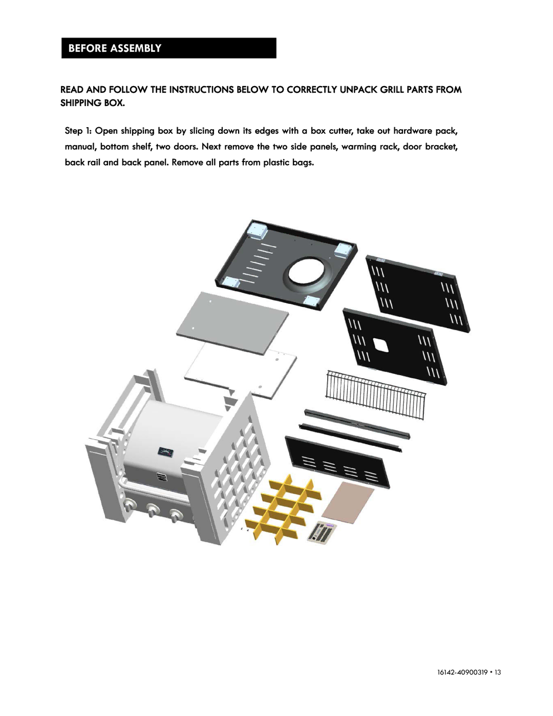 Kenmore 146.1614221 manual Before Assembly 