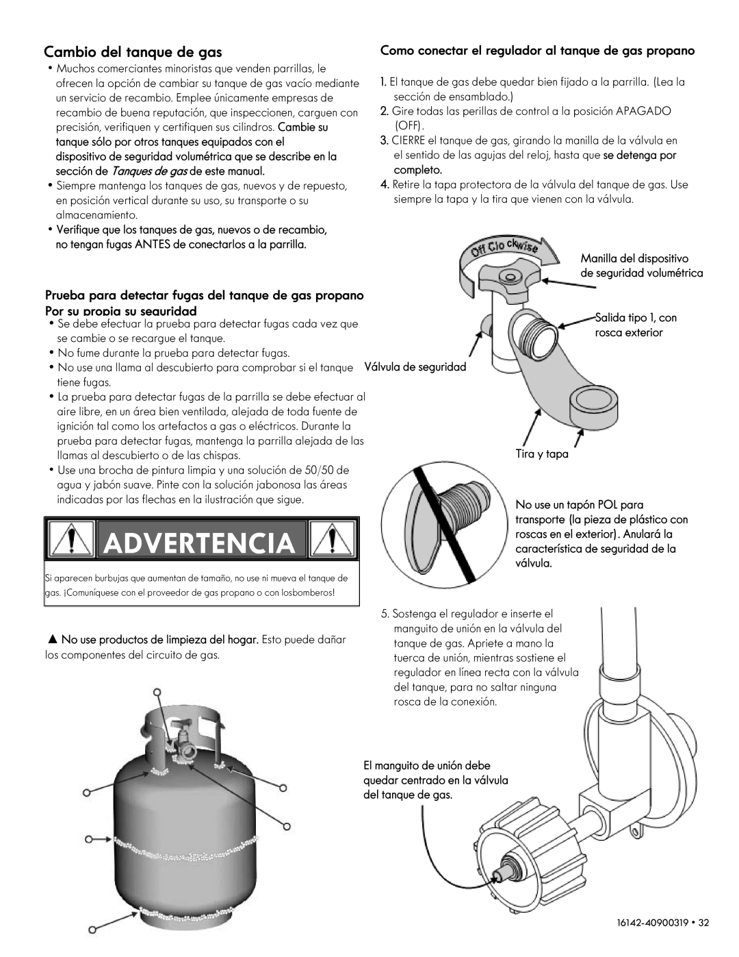 Kenmore 146.1614221 Como conectar el regulador al tanque de gas propano, Tira y tapa, Los componentes del circuito de gas 