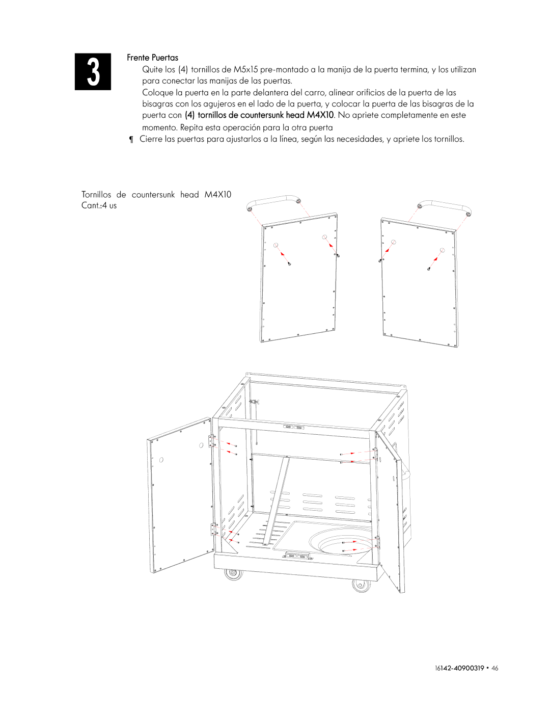 Kenmore 146.1614221 manual Frente Puertas 