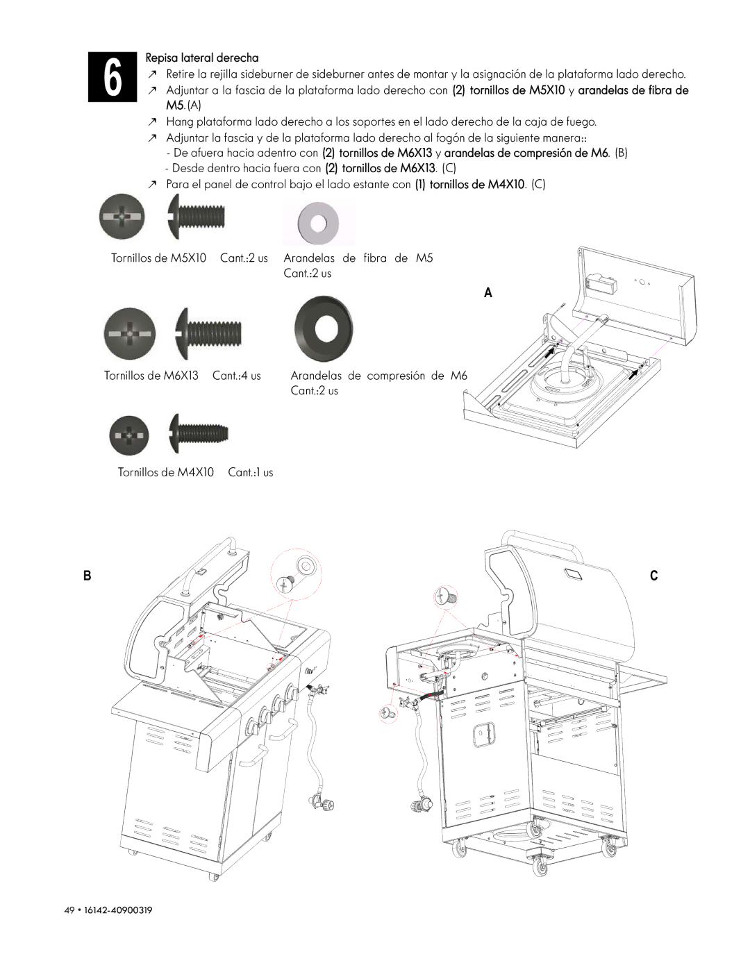 Kenmore 146.1614221 manual Repisa lateral derecha 