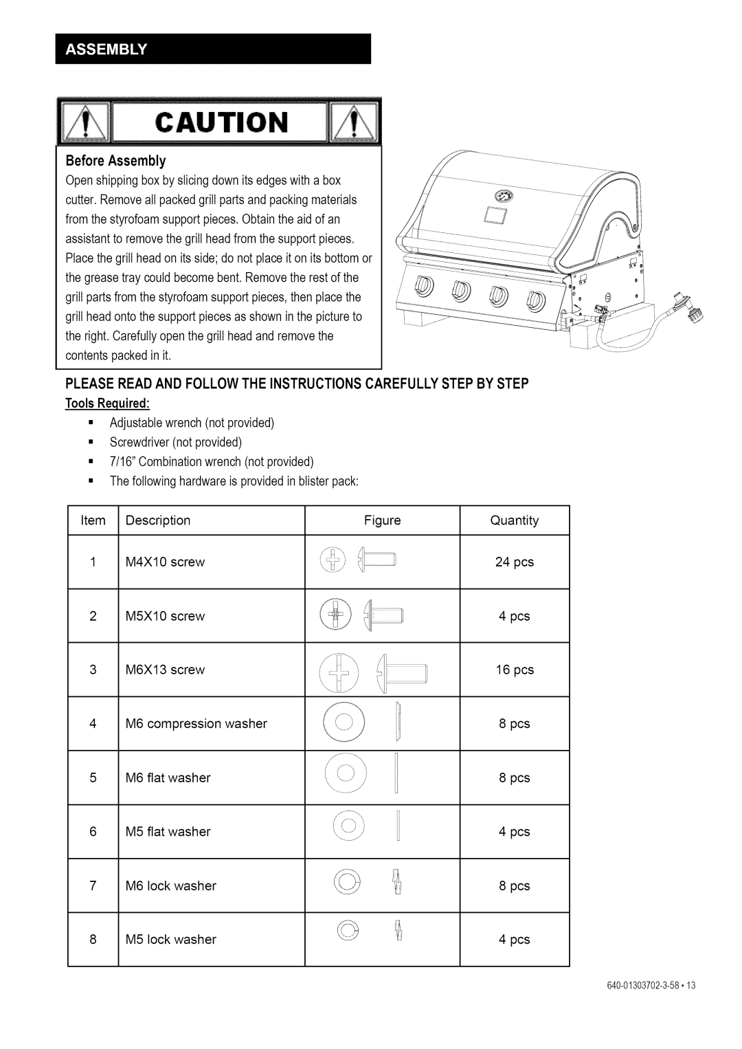 Kenmore 146.1622201 manual Before Assembly, Tools Required 