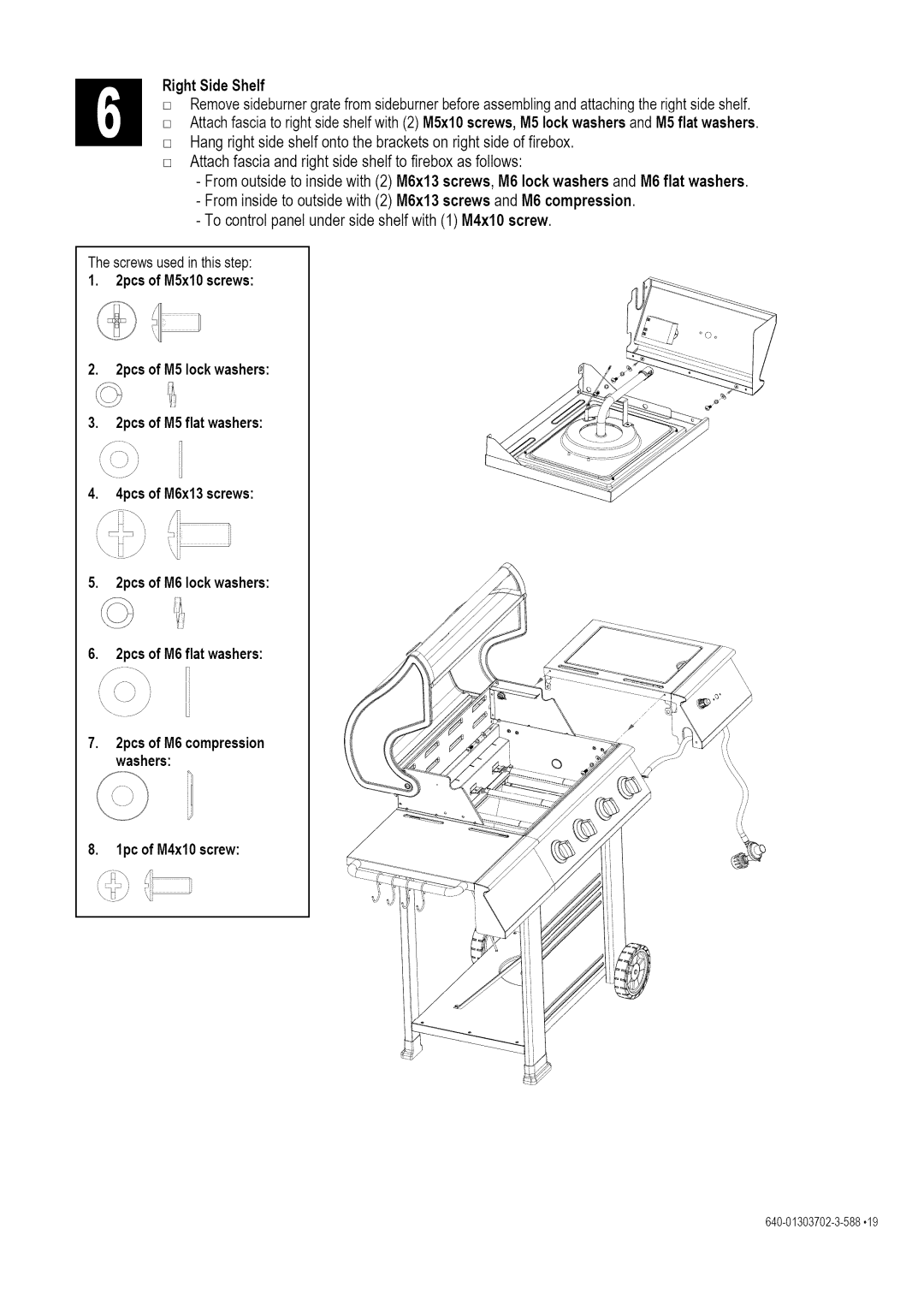 Kenmore 146.1622201 manual RightSide Shelf 