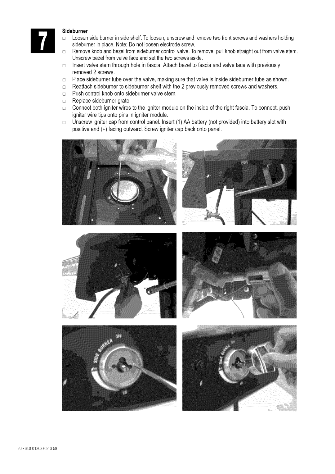 Kenmore 146.1622201 manual Unscrewbezel fromvalve face andset the twoscrews aside 