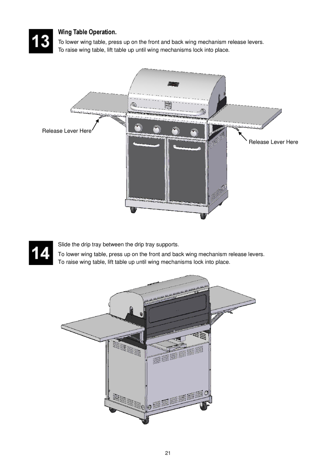 Kenmore 148.1615421 manual Wing Table Operation 